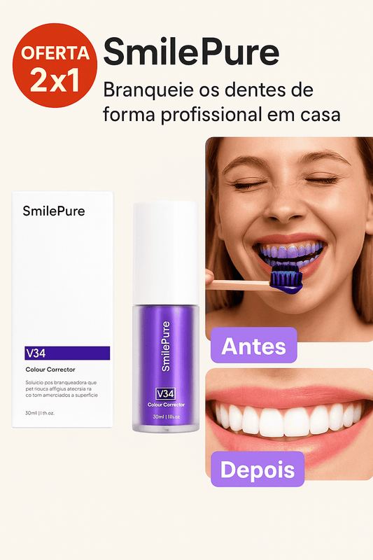 SmilePure | Branqueamento Profissional Sem Sair de Casa | PROMOÇÃO 2x1